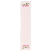 水彩ピンクアジサイ・ラケapsイラストレーション ショートテーブルランナー (正面)