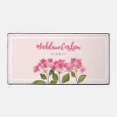 水彩ピンクアジサイ・ラケapsイラストレーション デスクマット (正面)