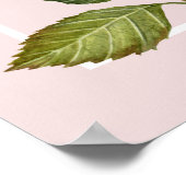 水彩ピンクアジサイ・ラケapsイラストレーション ポスター (角)