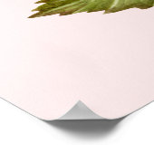 水彩ピンクアジサイ・ラケapsイラストレーション ポスター (角)