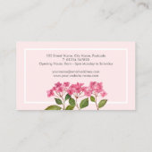 水彩ピンクアジサイ・ラケapsイラストレーション 名刺 (裏面)