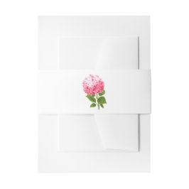 水彩ピンクアジサイ 招待状ベリーバンド