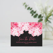 水彩ピンクアジロアジキの保存日 ポストカード (スタンド正面)