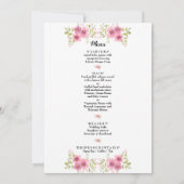 水彩ピンクアネモン結婚式 プログラム&メニュー (裏面)