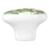 水彩ピンクア日本のネモンフローラ絵画ズ セラミックノブ (側面)