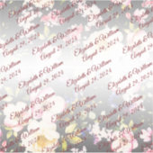 水彩ピンクイエローローズぼやけブラック結婚、s シール (正面)