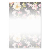 水彩ピンクイエローローズぼやけブラック結婚、s テーブルナンバー (裏面)