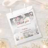 水彩ピンクイエローローズぼやけブラック結婚、s フェイバーバッグ (クリップ留めされた状態)