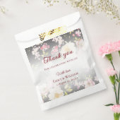 水彩ピンクイエローローズぼやけブラック結婚、s フェイバーバッグ (封をした状態)