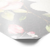 水彩ピンクイエローローズぼやけブラック結婚、s フォトプリント            (角)