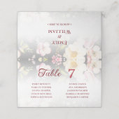 水彩ピンクイエローローズぼやけブラック結婚、s プレイスカード (外部開封)