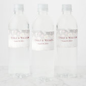 水彩ピンクイエローローズぼやけブラック結婚、s ペットボトルラベル (ボトル)