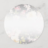 水彩ピンクイエローローズぼやけブラック結婚、s メニュー (裏面)