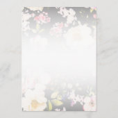 水彩ピンクイエローローズぼやけブラック結婚、s メニュー (裏面)