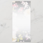 水彩ピンクイエローローズぼやけブラック結婚、s メニュー (裏面)