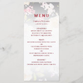 水彩ピンクイエローローズぼやけブラック結婚、s メニュー (正面)