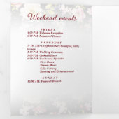 水彩ピンクイエローローズぼやけブラック結婚、s 三つ折りプログラム (内部最初)