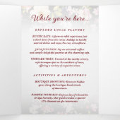 水彩ピンクイエローローズぼやけブラック結婚、s 三つ折りプログラム (内部中)