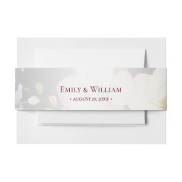 水彩ピンクイエローローズぼやけブラック結婚、s 招待状ベリーバンド