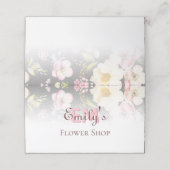 水彩ピンクイエローローズオンブラック、モノグラム ロイヤリティカード (外部開封)