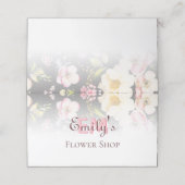 水彩ピンクイエローローズオンブラック、モノグラム 予約カード (外部開封)