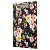 水彩ピンクイエローローズブラック背景 クリップボード (左)