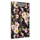 水彩ピンクイエローローズブラック背景 クリップボード (右)