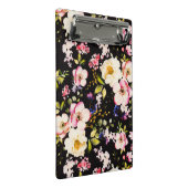 水彩ピンクイエローローズブラック背景 ミニクリップボード (アングル)