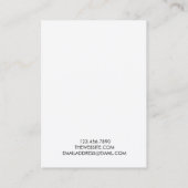 水彩ピンクイヤリングディスプレイカード 名刺 (裏面)