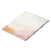 水彩ピンクオレンジブルー絞り染め グラデーション ノートパッド (回転)
