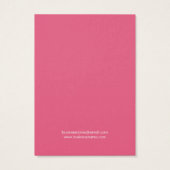 水彩ピンクオレンジ背景イヤリングカード (裏面)