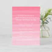 水彩ピンクオンブレ スウィートガール ベビーシャワー 招待状 (スタンド正面)