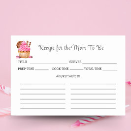 水彩ピンクカップケーキベビーシャワーレシピ テーブルナンバー