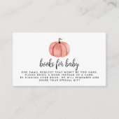 水彩ピンクカボチャのブックリクエスト エンクロージャーカード (正面)