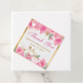 水彩ピンクカボチャ花金ゴールド甘い16 フェイバータグ (インサイチュ)