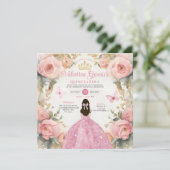 水彩ピンクキンセアニラ15アノスフラワーズクラウン 招待状 (スタンド正面)