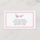 水彩ピンククジラ予約カードをお持ち下さい 名刺 (正面)