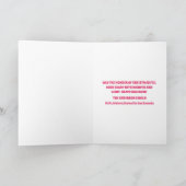 水彩ピンククリスマスツリーハッピーホリデー シーズンカード (内部)