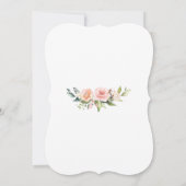 水彩ピンククリームフローラ〔雄ジカの〕枝角スイーツ16 招待状 (裏面)