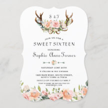 水彩ピンククリームフローラ〔雄ジカの〕枝角スイーツ16