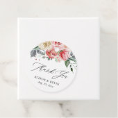 水彩ピンククリームローズフラワーの感謝 フェイバータグ (インサイチュ)