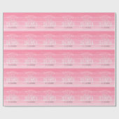 水彩ピンクグラデーションの甘い女の子の赤ちゃんシャワー ラッピングペーパー (フラット)