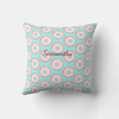 水彩ピンクグレーズドリフトドーナツ クッション (裏面)