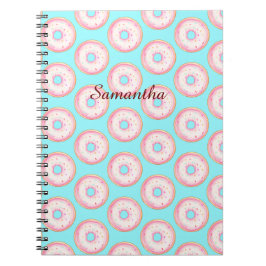 水彩ピンクグレーズドリフトドーナツ ノートブック