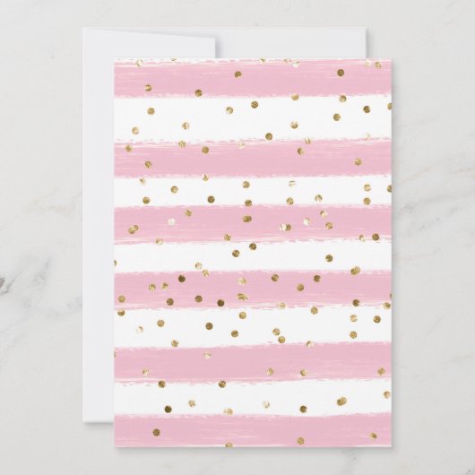 水彩ピンクサーカス動物の誕生日パーティー 招待状 (裏面)