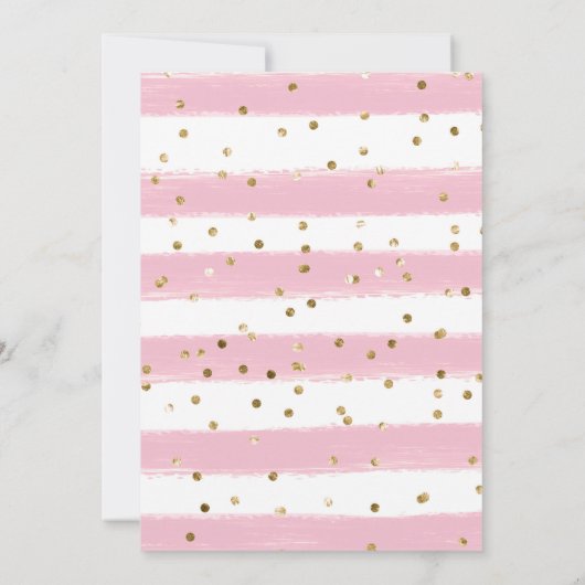 水彩ピンクサーカス動物子供の誕生日 招待状 (裏面)