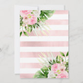 水彩ピンクジャングルアニマル子供の誕生日 招待状 (裏面)