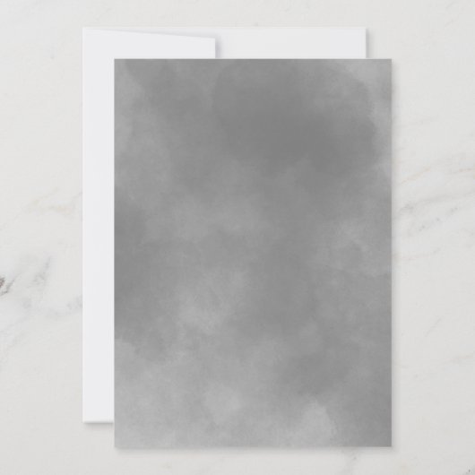 水彩ピンクスウィートと不気味誕生日 招待状 (裏面)