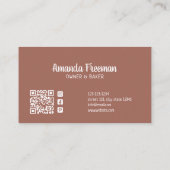 水彩ピンクスタンドミキサーイラストレーションベーキング 名刺 (裏面)