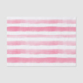 水彩ピンクストライプパターン 薄葉紙 (正面)